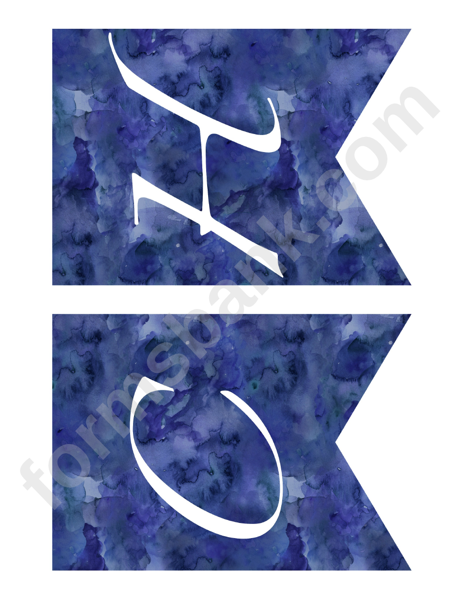 Letter C And H Banner Template - Blue Flag