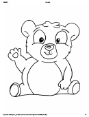Cute Little Bear Coloring Sheet Printable pdf