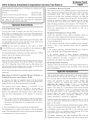 Instructions For Arizona Form 120x - Arizona Amended Corporation Income Tax Return - 2013