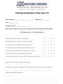 Training Evaluation Form - Chauffeured Limousines