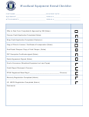 Fillable Woodland Equipment Rental Checklist Template Printable pdf