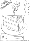 Let's Celebrate Birthday Coloring Sheet - Artspehere