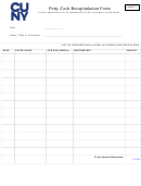Fillable Petty Cash Recapitulation Form (Cash Expenditures To Be Reimbursed To The Custodian Of The Fund) Printable pdf