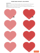 Printable Heart Lollipops Template
