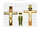 Crucifixion Characters Sewing Pattern Template