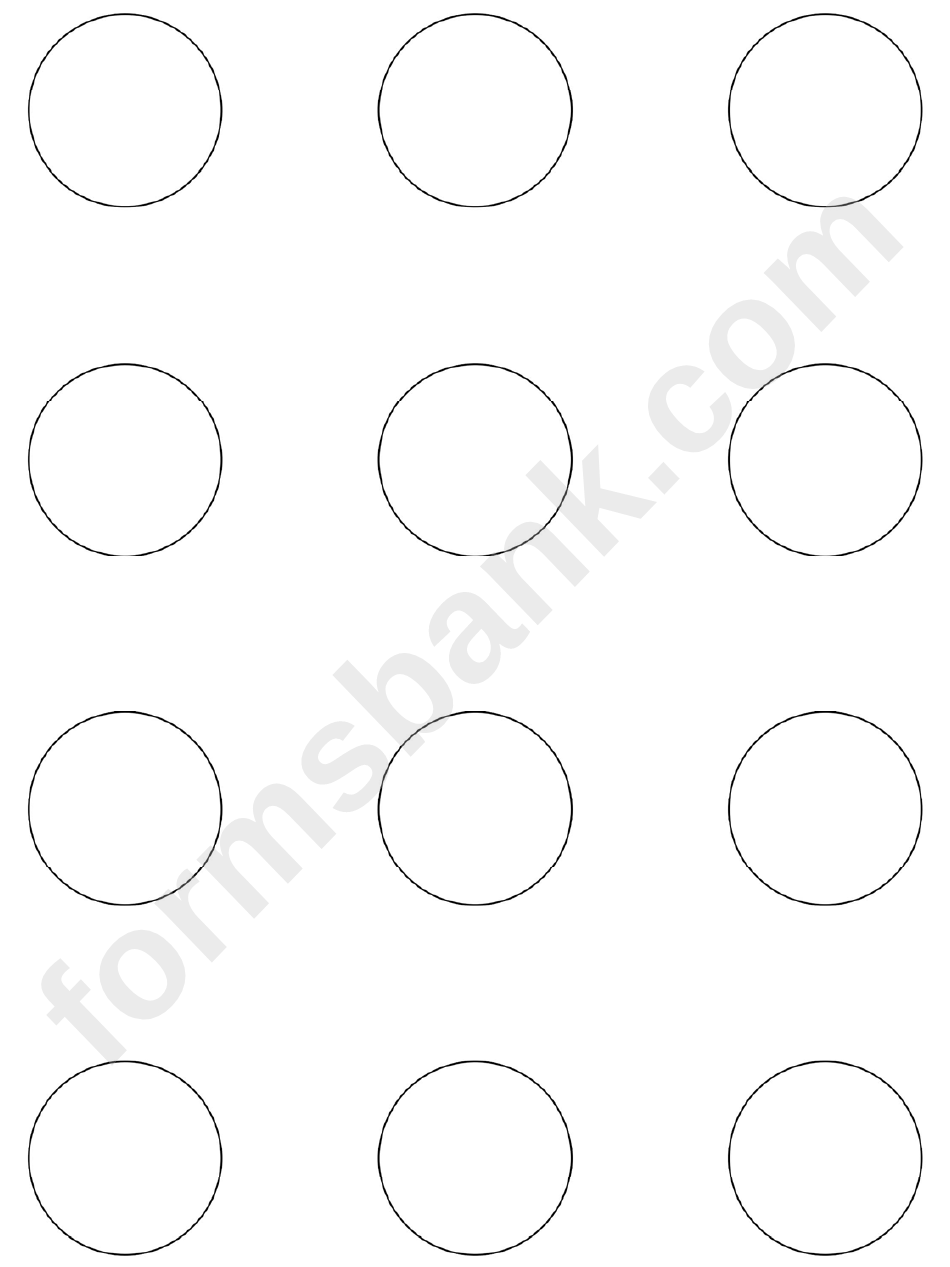 Twelve Circles Per Page Template