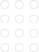 Twelve Circles Per Page Template