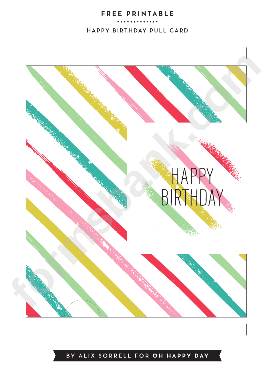 Happy Birthday Pull Card Template