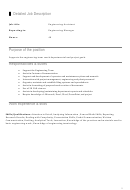 Engineering Assistant Job Description Template Printable pdf