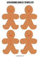 Gingerbread Man Templates Printable pdf