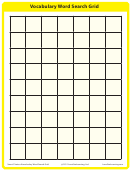 Vocabulary Word Search Grid Template