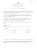 Certificate Of Compliance Form - Reduction Of Toxics In Packaging