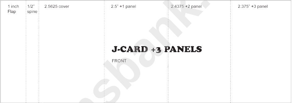 3 Panels J-Card Worksheet Template