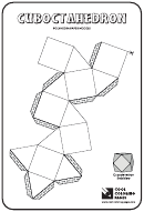 Polyhedra Cuboctahedron Model Template