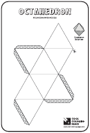 Octahedron Shape Template And Coloring Sheet