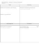 Vocabulary Development Frayer Model Template Printable pdf