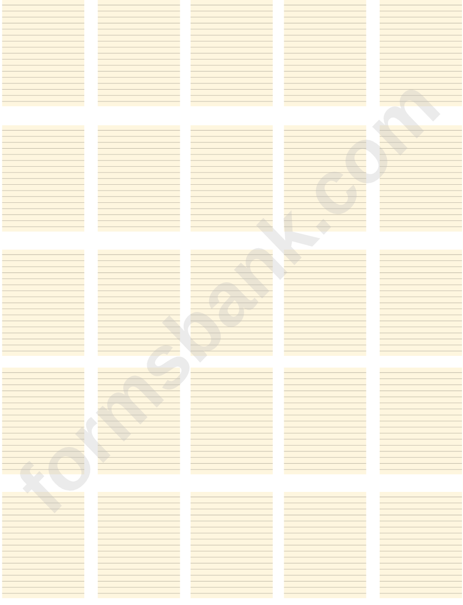 Lined Post It Note Template