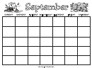 September Calendar Template Printable pdf