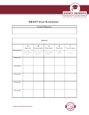 Smart Goal Worksheet Template - Money Mentors