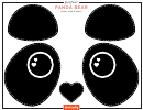 Panda Bear Template (eyes, Nose And Ears)