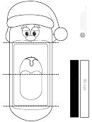 Christmas Puppet Template With Folding Lines Printable pdf