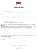 Sample Break Lease Letter Template Printable pdf