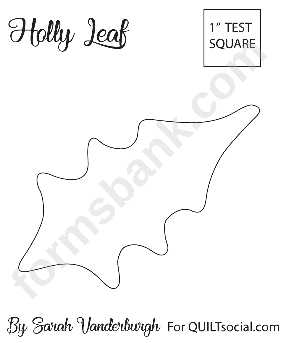 Holly Leaf Template