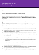 One Way Non-disclosure Agreement Template