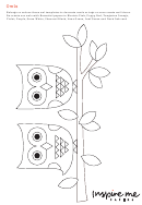 Owls On A Tree Template