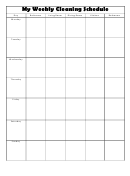 Black And White Weekly House Cleaning Schedule
