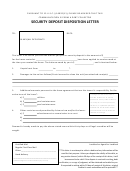 Security Deposit Disposition Letter Template