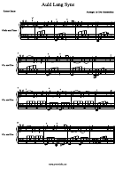 Auld Lang Syne - Violin And Piano Sheet Music