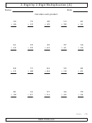 2-digit By 2-digit Multiplication Worksheet (with Answers)