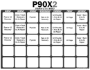 Strenght P90x2 Workout Schedule Template Printable pdf