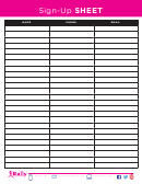 Blank Sign Up Sheet Printable pdf