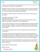 Letter To Santa Claus Sample Printable pdf