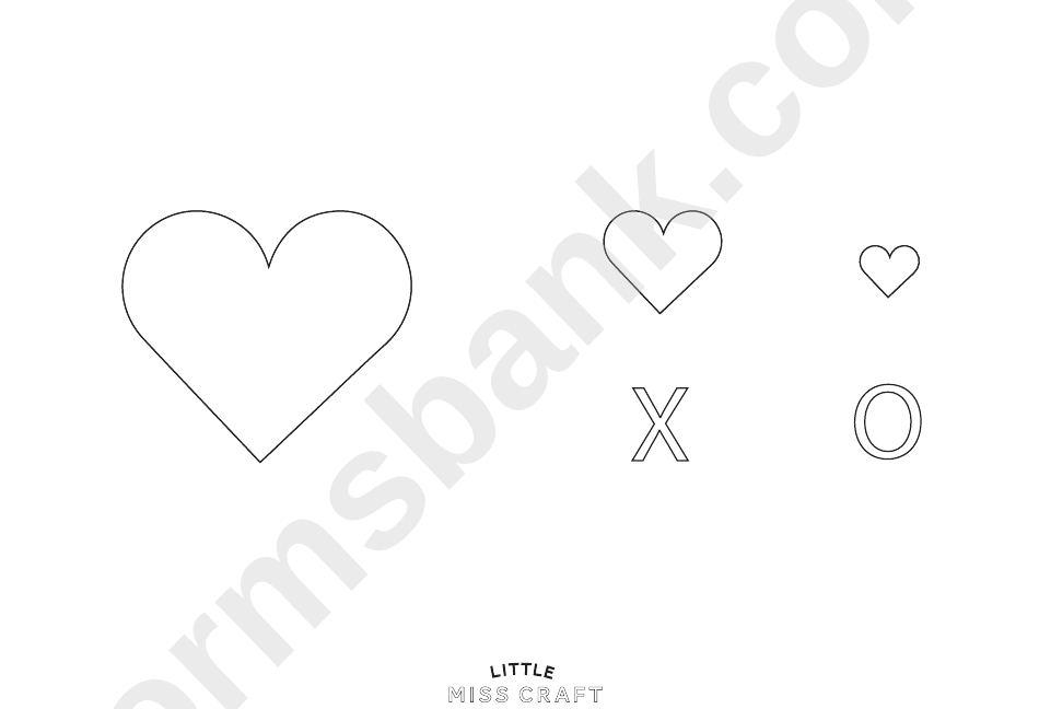 Heart Bookmark Template - Little Miss Craft