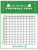 Football Pool Sheet Template