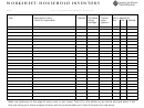 Household Inventory Worksheet - Institute For Divorce Financial Analysis Printable pdf