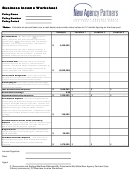 Business Income Worksheet - New Agency Partners