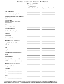 Business Income And Expense Worksheet - Bryan Schurter