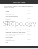 Operating Budget Worksheet - Shopology Printable pdf