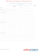 My Personal Learning & Achievement Log Template Printable pdf