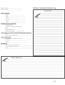 Daily Communication Log Template