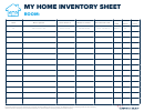 Fillable My Home Inventory Sheet - Economical Select Printable pdf