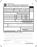 Voter Registration Application Form Printable pdf