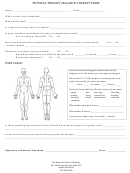 Physical Therapy/balance Therapy Form