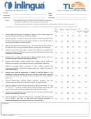 Instructor Evaluation Form - Inlingua Printable pdf