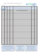 Form Hsls0021 - Home Phototherapy Treatment Log Template - Daavlin