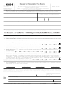 Fillable Form 4506-T - Request For Transcript Of Tax Return Printable pdf